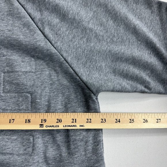 NIKE Cropped Sweatshirt Women's Size Medium Dri-Fit Gray Raised Logo Raglan - Picture 6 of 7